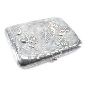 EDWARDIAN ANTIQUE SILVER HALLMARKED CIGARETTE CASE