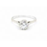 18CT GOLD & DIAMOND SOLITAIRE RING