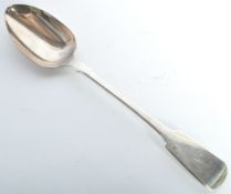 1851 LARGE SILVER HALLMARKED LONDON TABLE SERVING SPOON