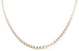 HALLMARKED 9CT GOLD FLAT LINK NECKLACE CHAIN