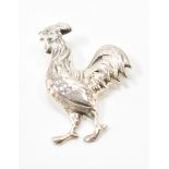 SILVER COCKEREL BROOCH