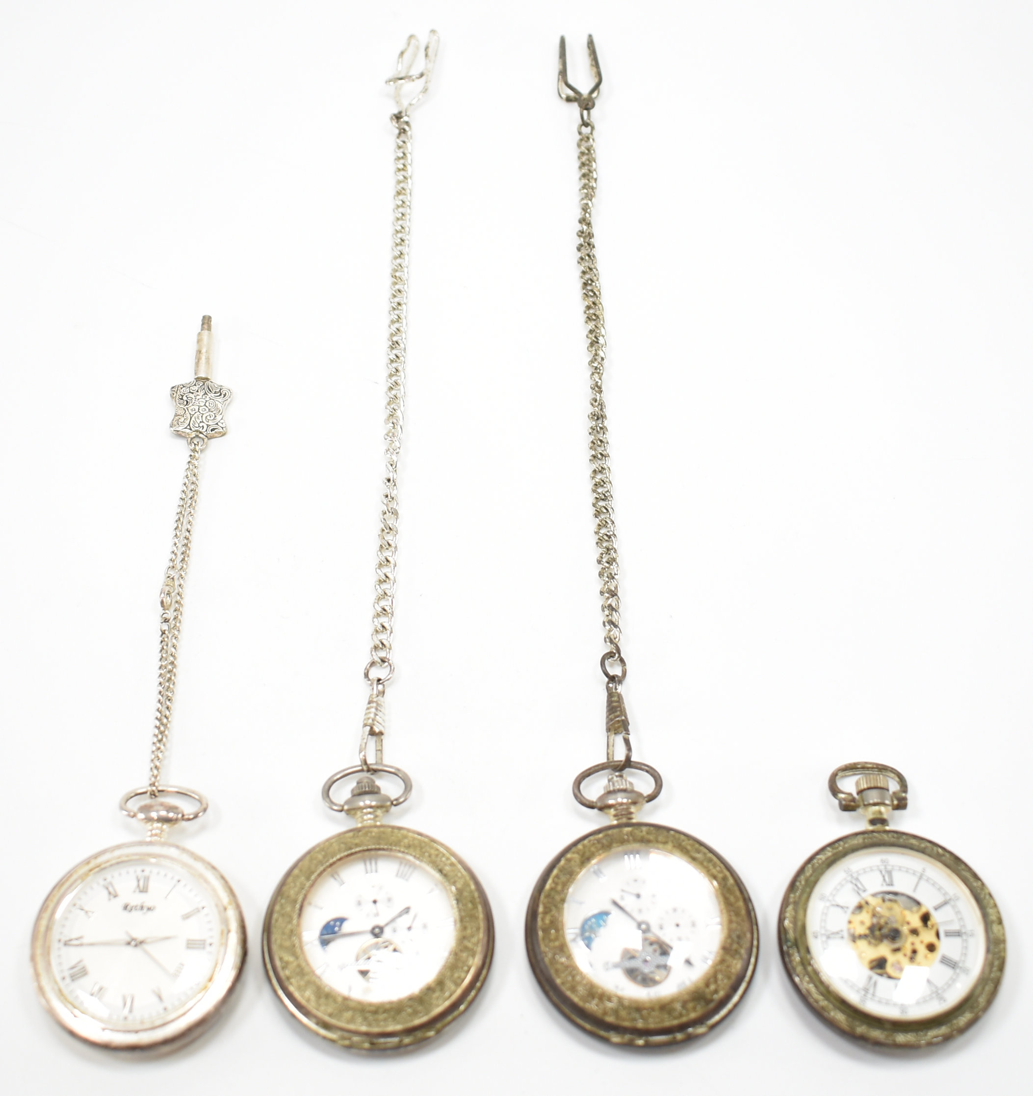 FOUR CONTEMPORARY POCKET WATCHES - Image 4 of 5