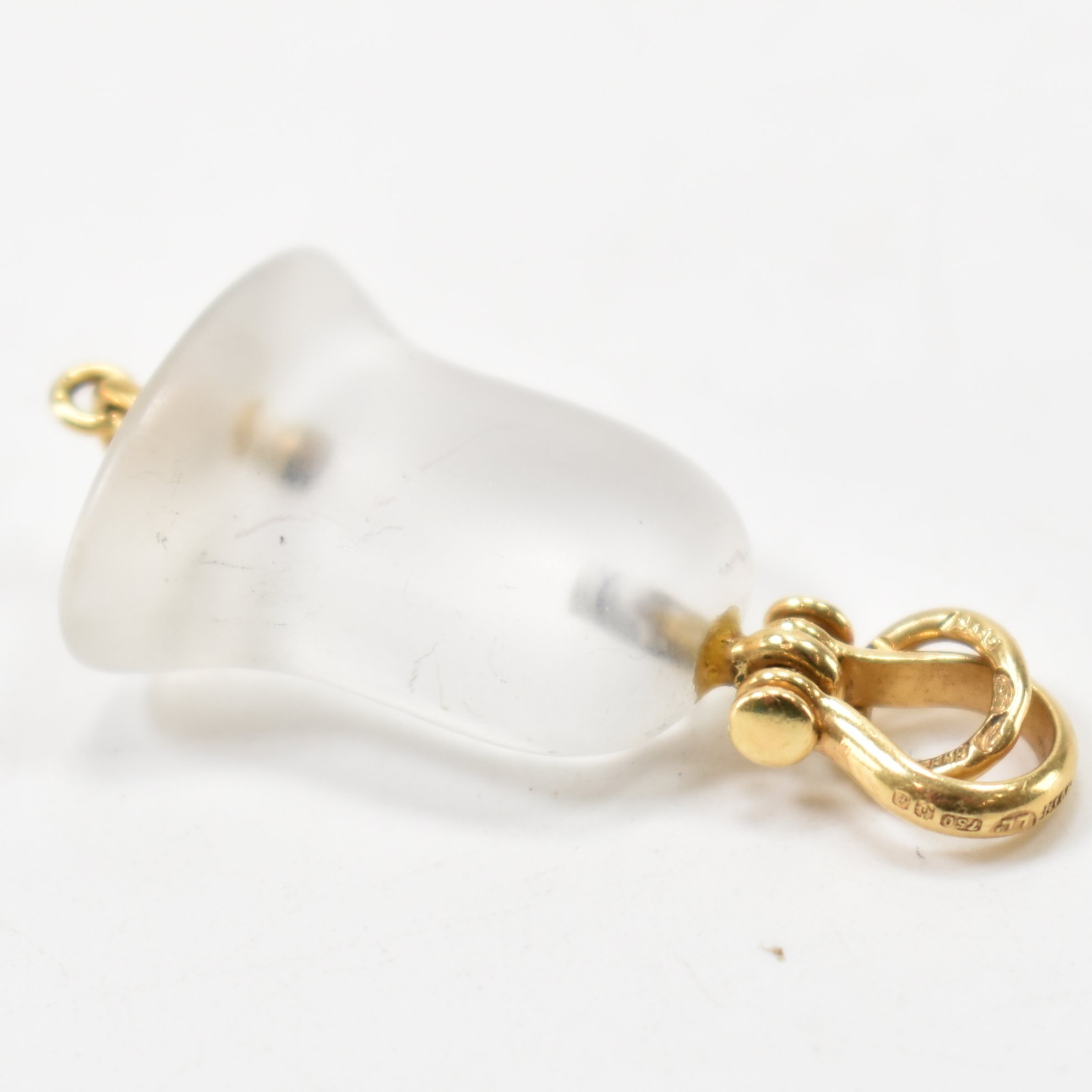 LALAOUNIS 18CT GOLD & ROCK CRYSTAL BELL PENDANT - Image 6 of 6