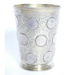 18TH CENTURY GERMAN COIN BEAKER INSET - MARIENGROSCHEN