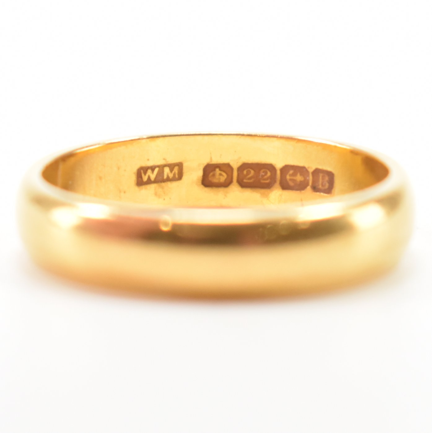 HALLMARKED 22CT GOLD WEDDING BAND RING - Image 5 of 6
