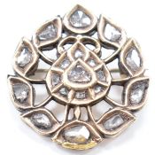 ANTIQUE INDIAN GOLD & DIAMOND BROOCH