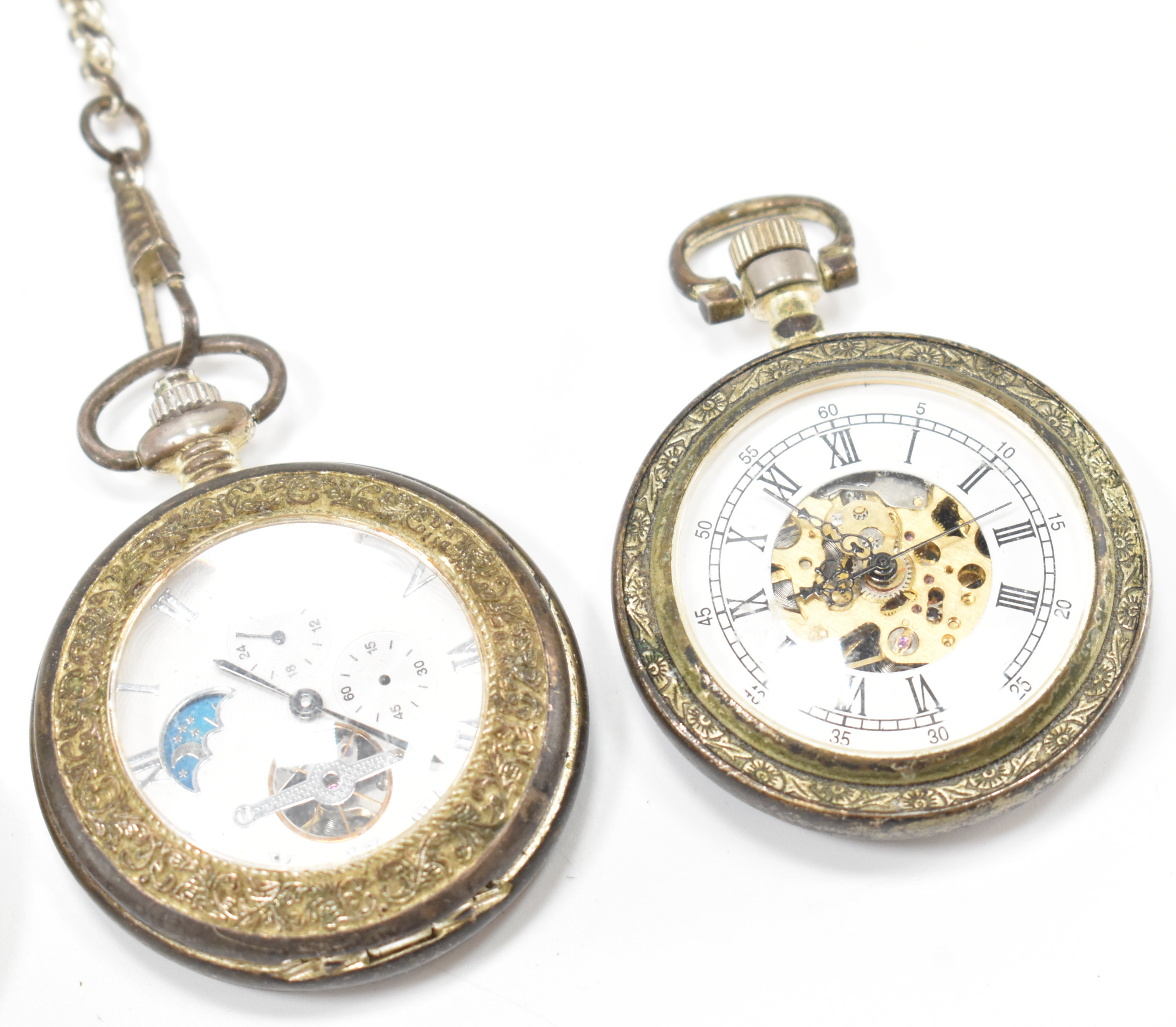 FOUR CONTEMPORARY POCKET WATCHES - Image 3 of 5