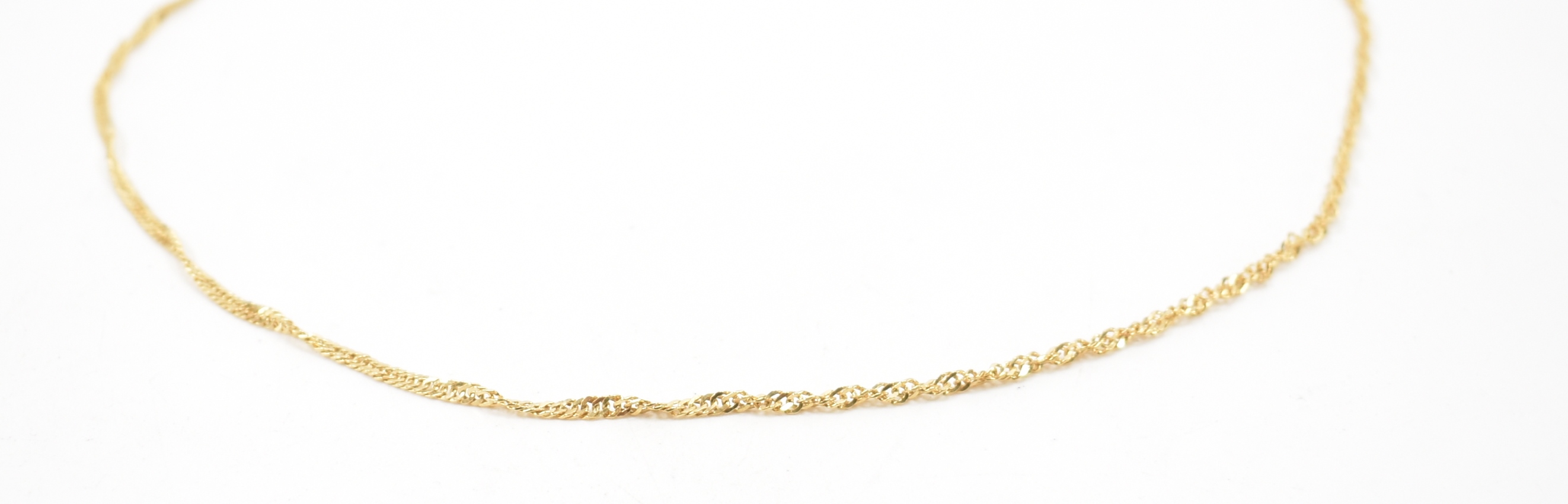 GOLD ROPE TWIST NECKLACE CHAIN - Image 3 of 4