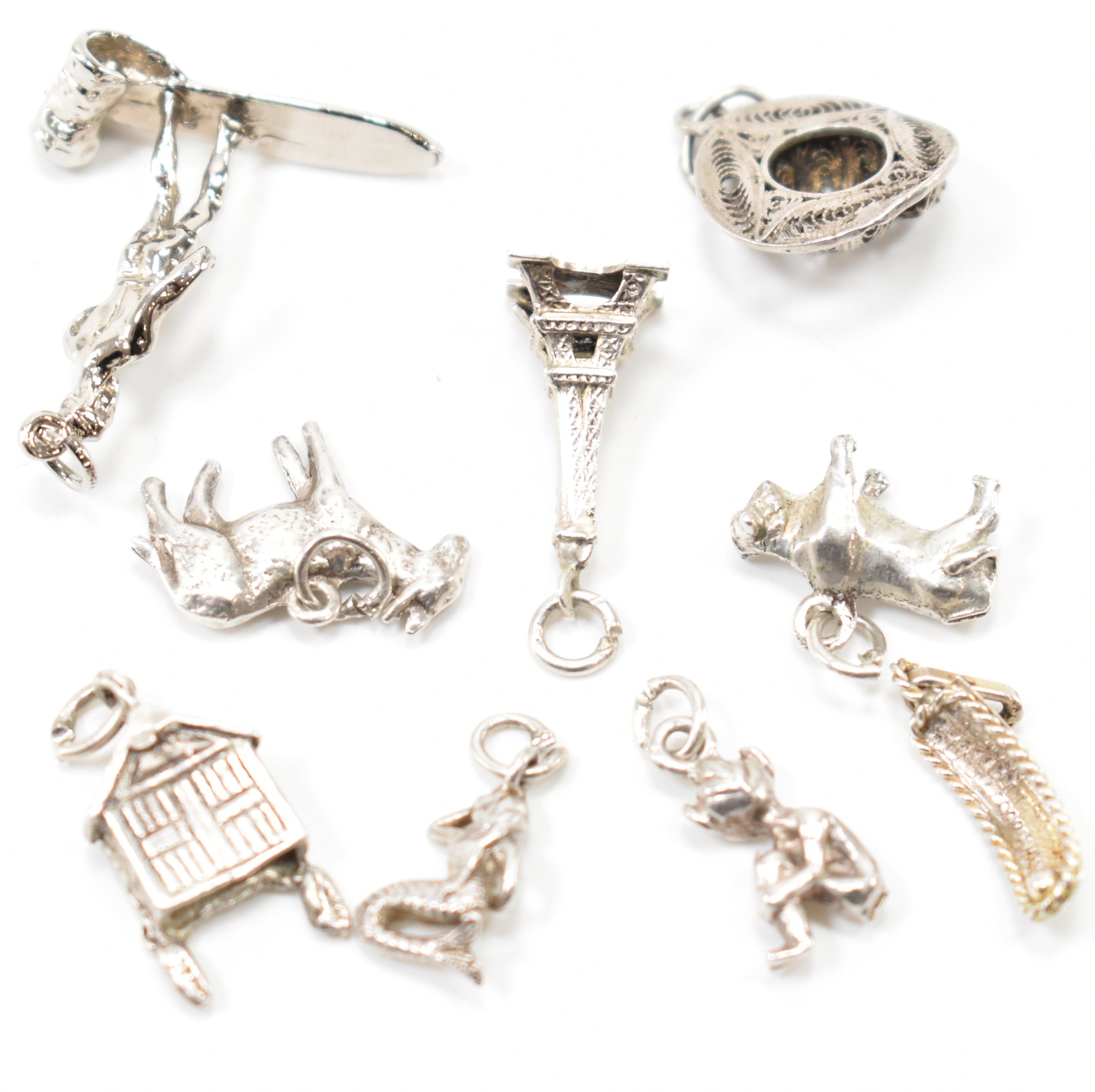 GROUP OF VINTAGE WHITE METAL CHARMS - Image 6 of 6