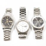 THREE SEIKO WATCHES - WEEKDATER, AUTOMATIC & SQ