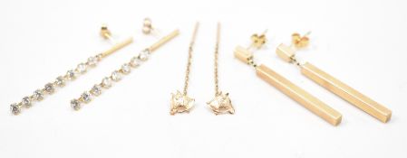 ASSORTMENT OF 9CT GOLD EARRINGS