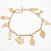 GOLD RELIGIOUS CHARM BRACELET