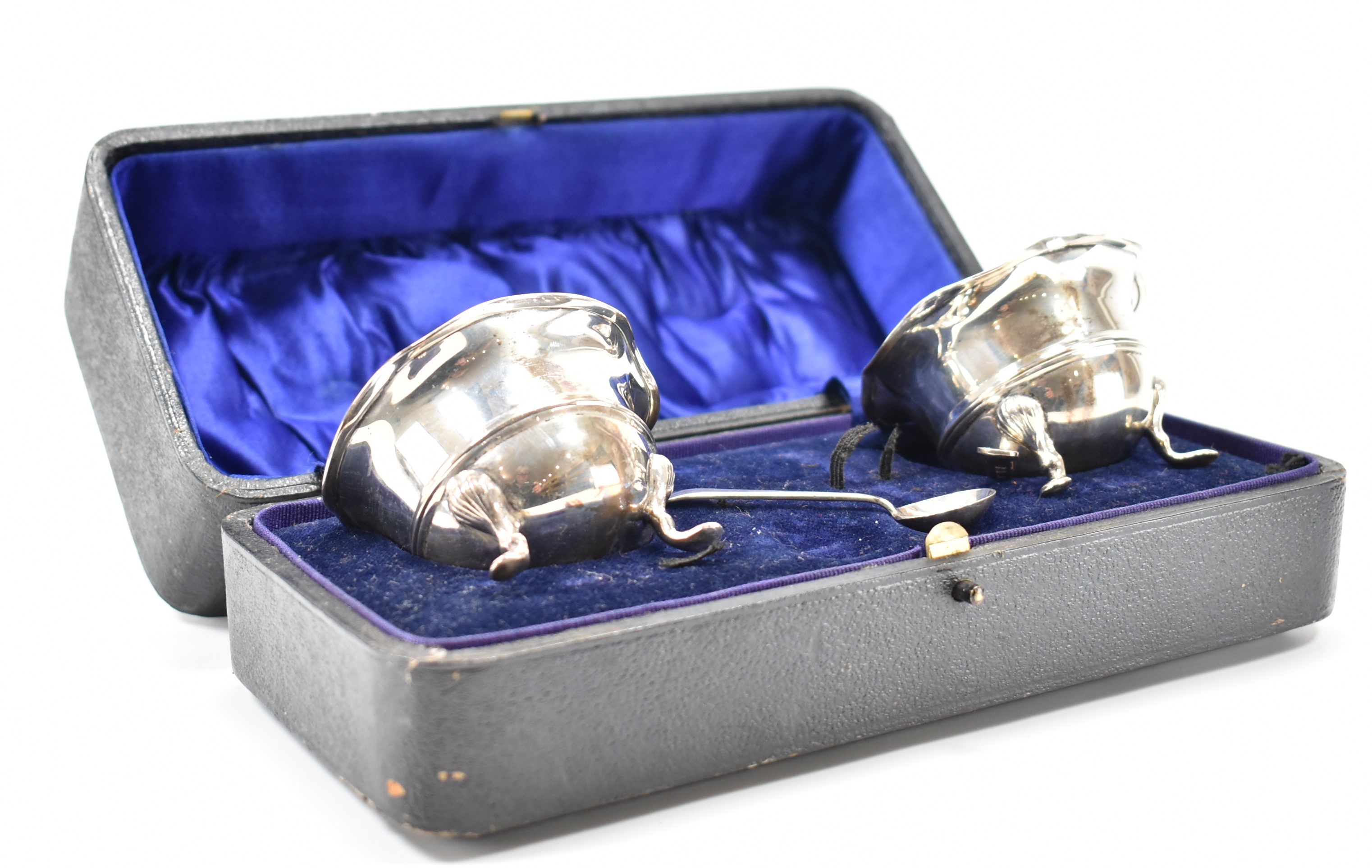 EDWARDIAN ANTIQUE SILVER TABLE SALTS - Image 2 of 5