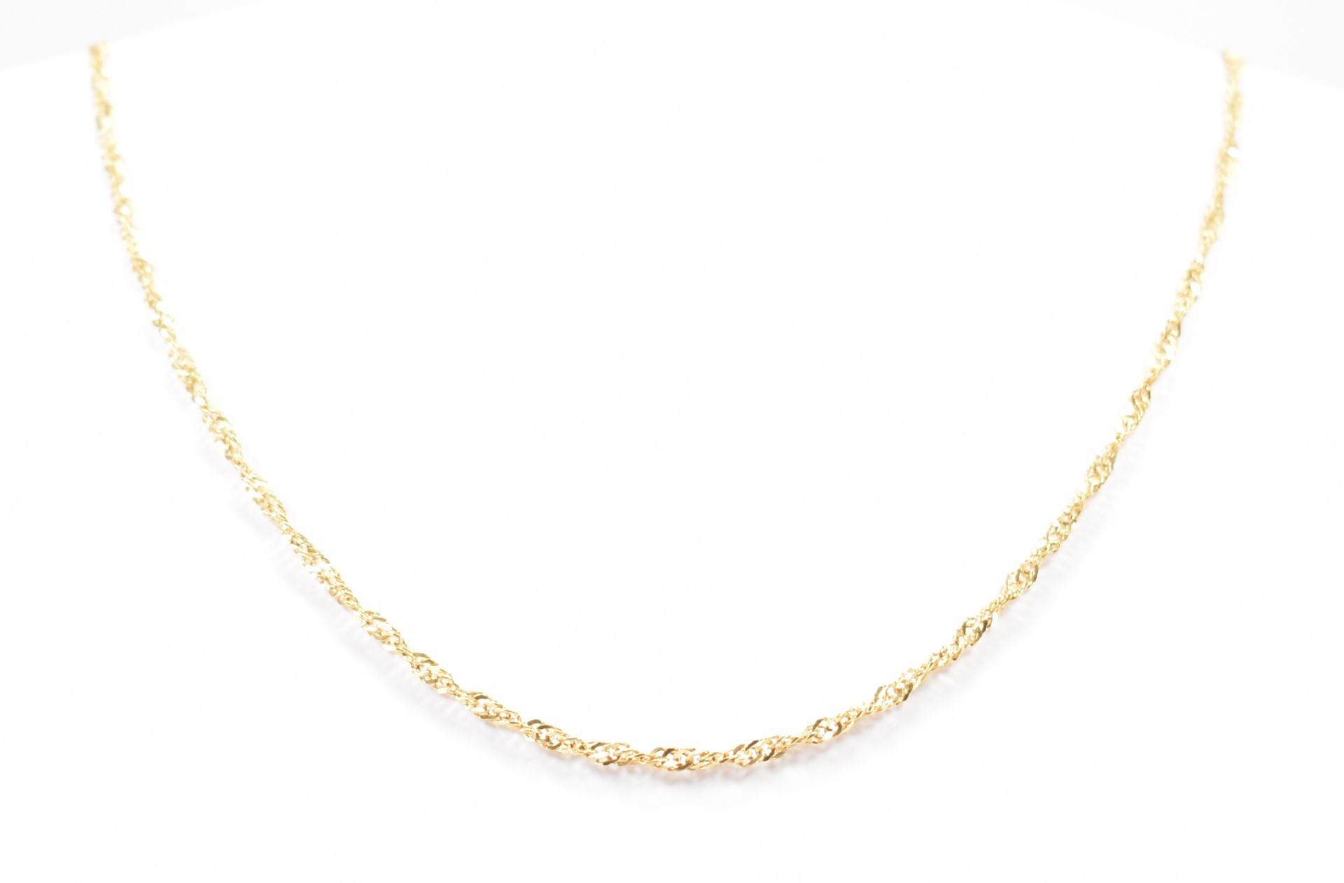 GOLD ROPE TWIST NECKLACE CHAIN - Image 2 of 4