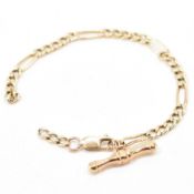 VINTAGE GOLD FIGARO CHAIN BRACELET