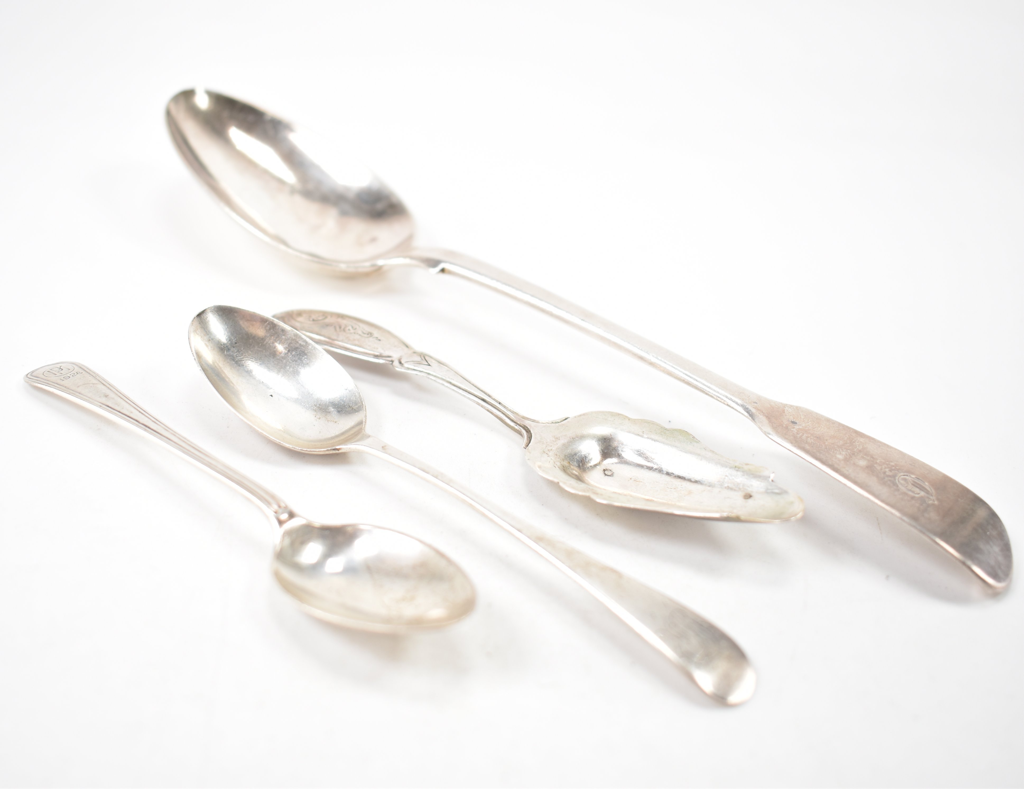 ASSORTMENT OF 19TH CENTURY & LATER SILVER FLATWARE - Image 2 of 7