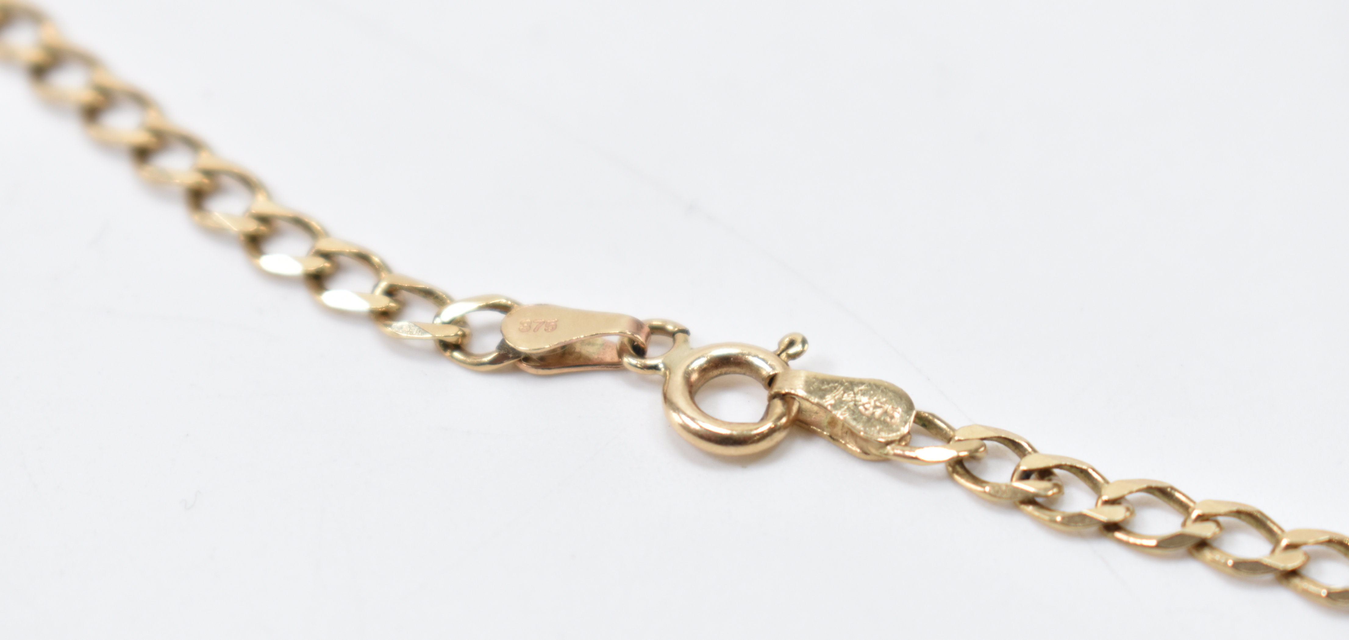 HALLMARKED 9CT GOLD FLAT LINK NECKLACE CHAIN - Image 5 of 6