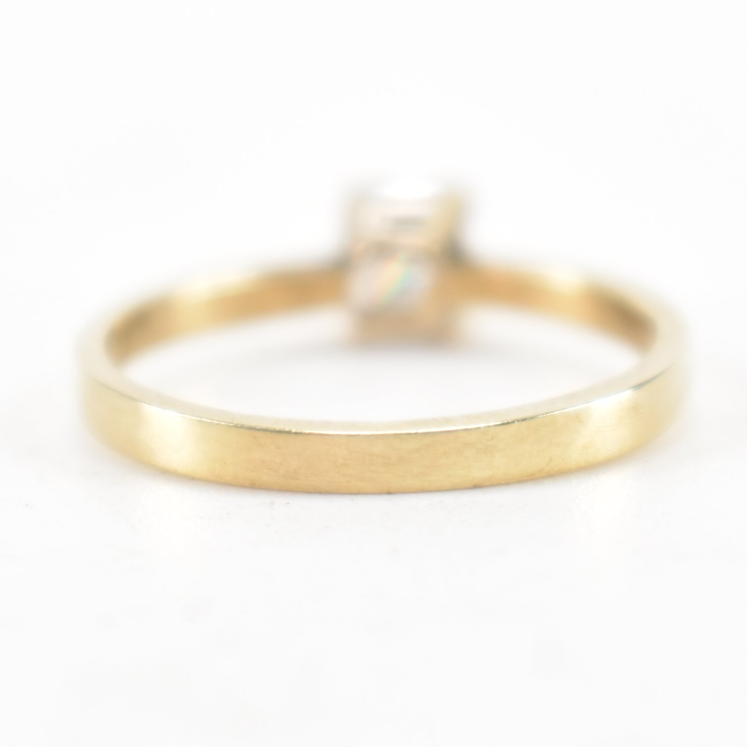 HALLMARKED 9CT GOLD & DIAMOND SINGLE STONE RING - Image 3 of 8