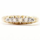 ANTIQUE 18CT GOLD & DIAMOND 5 STONE RING