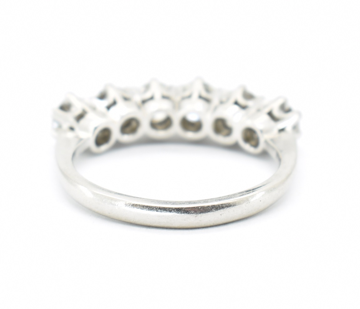 HALLMARKED 950 PLATINUM & DIAMOND SIX STONE RING - Image 7 of 7