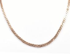 HALLMARKED 9CT GOLD FLAT LINK NECKLACE CHAIN