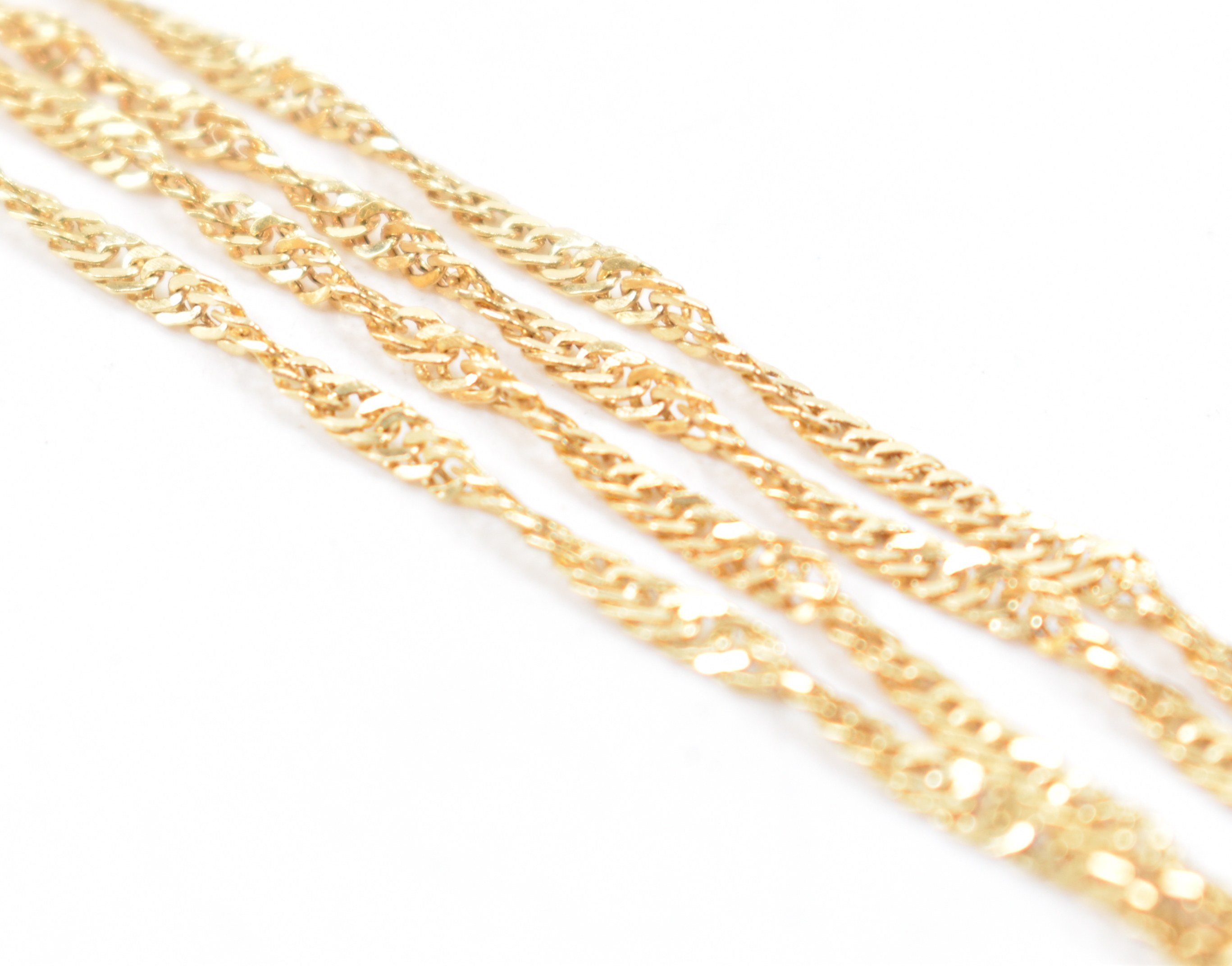 GOLD ROPE TWIST NECKLACE CHAIN
