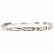 WHITE GOLD LOZENGE LINK BRACELET