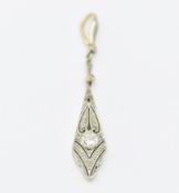 ART DECO GOLD & DIAMOND NECKLACE PENDANT