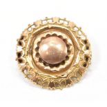 VICTORIAN 9CT GOLD ROUNDEL BROOCH