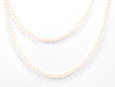 VINTAGE CULTRED PEARL NECKLACE WITH PASTE CLASP