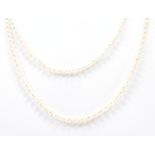 VINTAGE CULTRED PEARL NECKLACE WITH PASTE CLASP