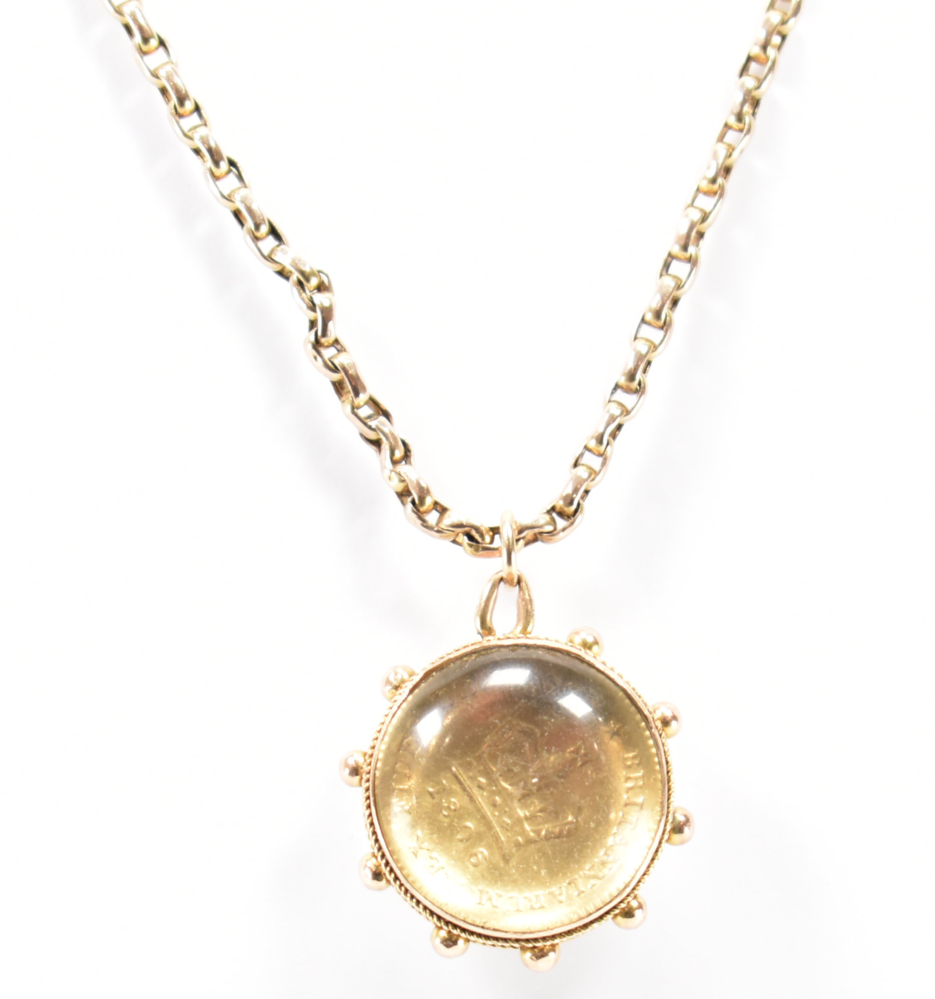 GEORGE III THIRD GUINEA COIN PENDANT NECKLACE