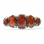 HALLMARKED 9CT GOLD & RED STONE RING