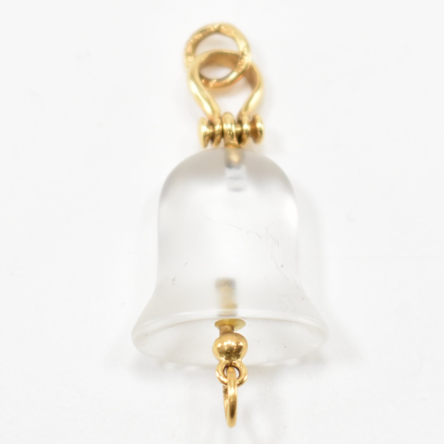 LALAOUNIS 18CT GOLD & ROCK CRYSTAL BELL PENDANT