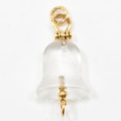 LALAOUNIS 18CT GOLD & ROCK CRYSTAL BELL PENDANT