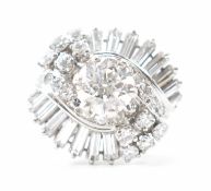 WHITE GOLD & DIAMOND CLUSTER RING