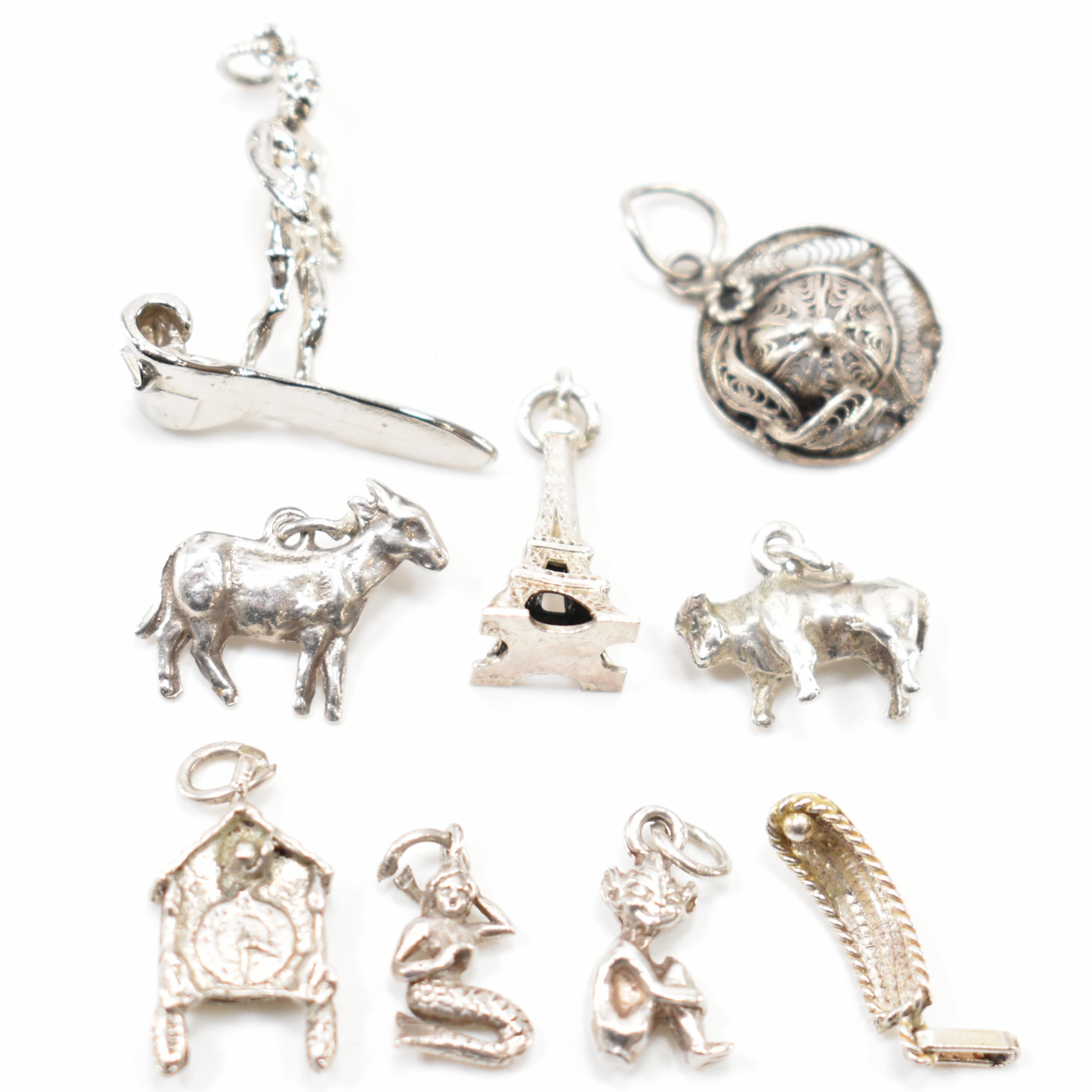 GROUP OF VINTAGE WHITE METAL CHARMS - Image 2 of 6