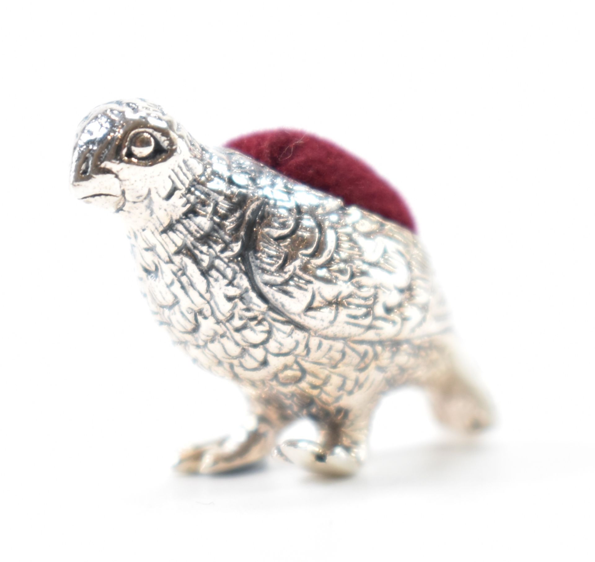 SILVER GROUSE PIN CUSHION