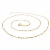 GOLD CHAIN NECKLACE - TESTS INDICATE 9CT GOLD