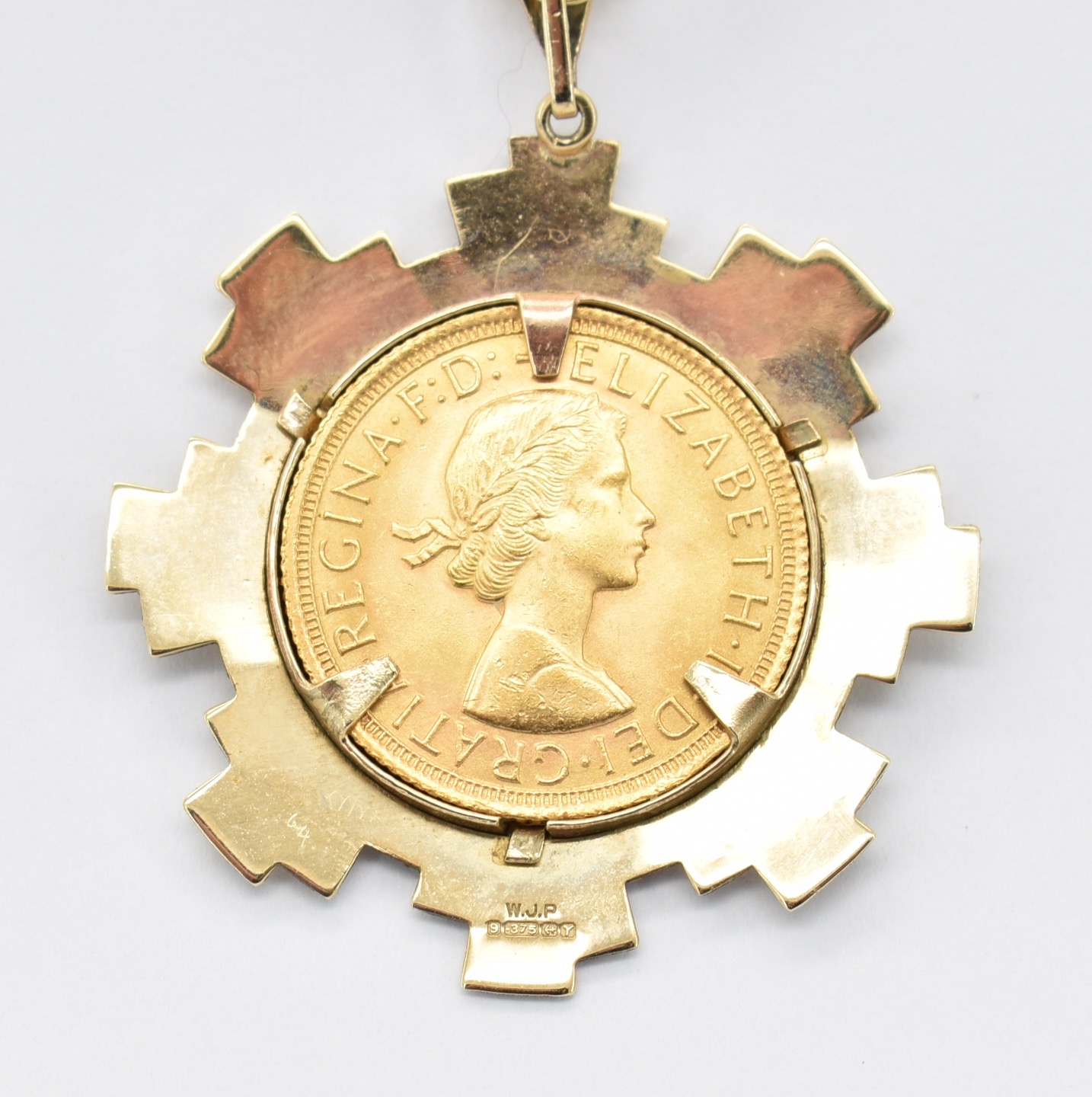 MOUNTED 1965 FULL GOLD SOVEREIGN PENDANT NECKLACE - Image 3 of 5