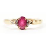 18CT GOLD RUBY & DIAMOND RING