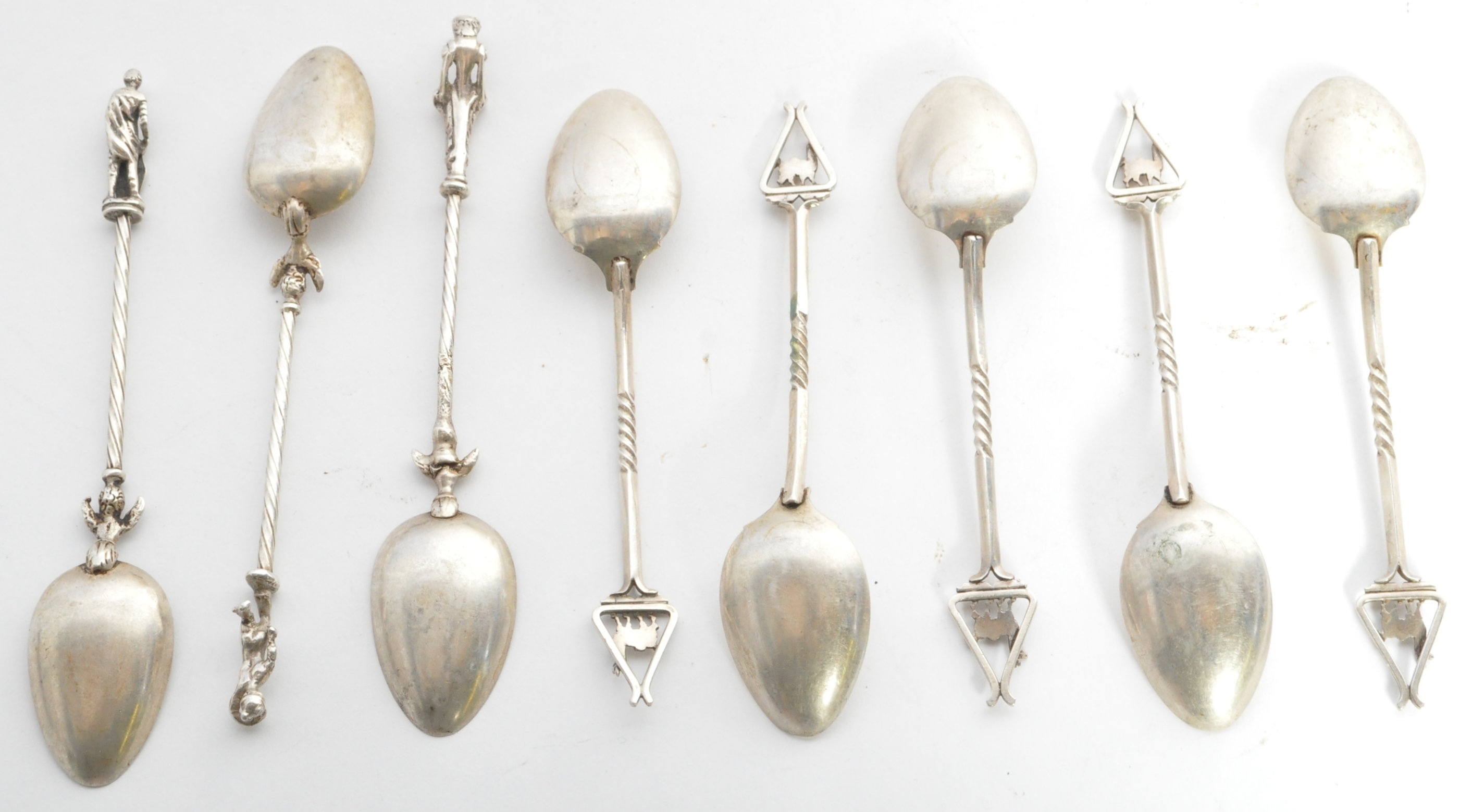 COLLECTION OF 8 SILVER CONTINENTAL APOSTLE SPOONS - Image 6 of 7