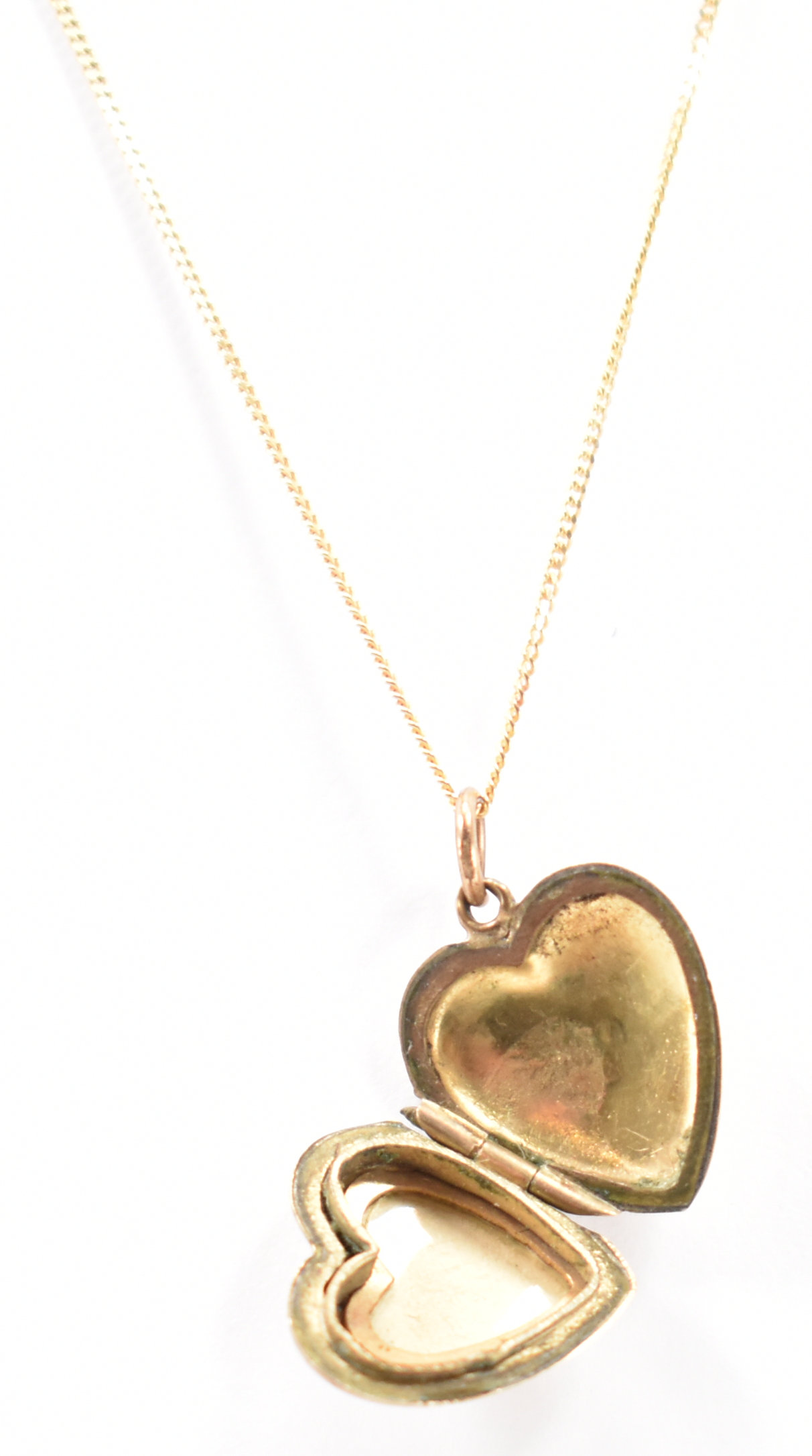 VINTAGE HALLMARKED 9CT GOLD CHAIN & GOLD FILLED LOCKET - Image 3 of 8