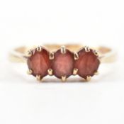 HALLMARKED 9CT GOLD & GARNET RING