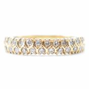 HALLMARKED 18CT GOLD & DIAMOND HALF HOOP RING