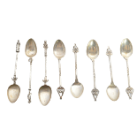 COLLECTION OF 8 SILVER CONTINENTAL APOSTLE SPOONS