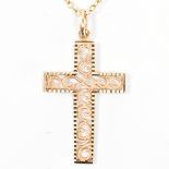 GOLD CRUCIFIX PENDANT NECKLACE