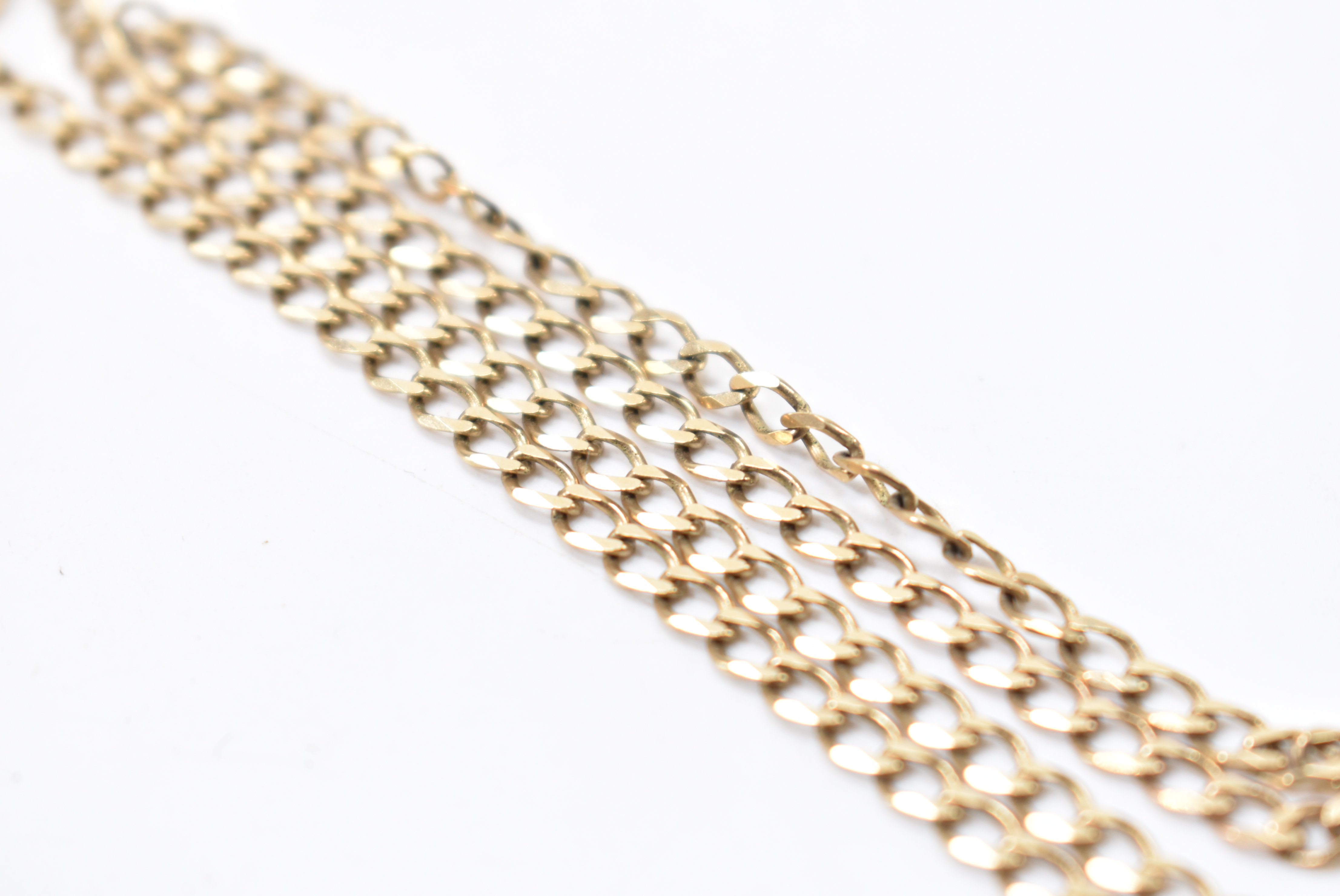 HALLMARKED 9CT GOLD FLAT LINK NECKLACE CHAIN - Image 4 of 6