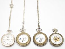 FOUR CONTEMPORARY POCKET WATCHES