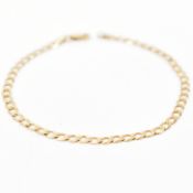 HALLMARKED 9CT GOLD FLAT CURB LINK BRACELET